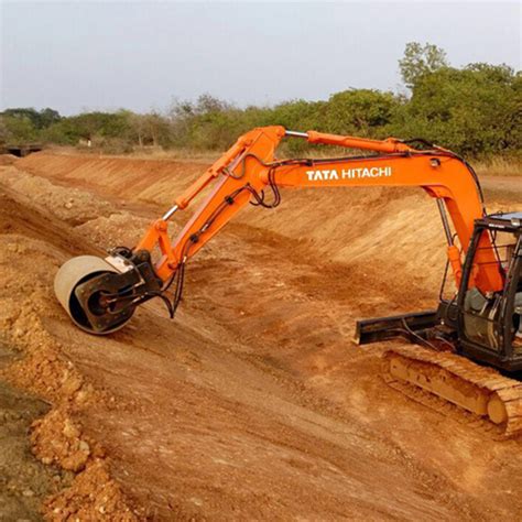 mini excavator on slope|excavator attachments on slopes.